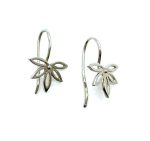 Mariana Earrings Flower Shaped Rhodium Plated My Treasures Coll. - Image 2