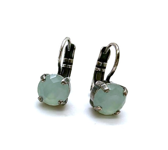 Mariana Earrings Adorable Light Green Opal Austrian Crystals My Treasures Coll.