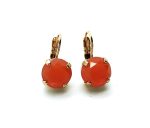 Mariana Earrings Dainty Orange Opal Swarovski Crystals My Treasures Coll. - Image 2