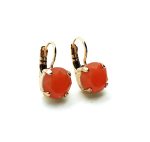 Mariana Earrings Dainty Orange Opal Swarovski Crystals My Treasures Coll. - Image 3
