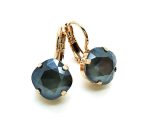 Earrings By Mariana Woman Alluring Dark Grey Swarovski Crystals