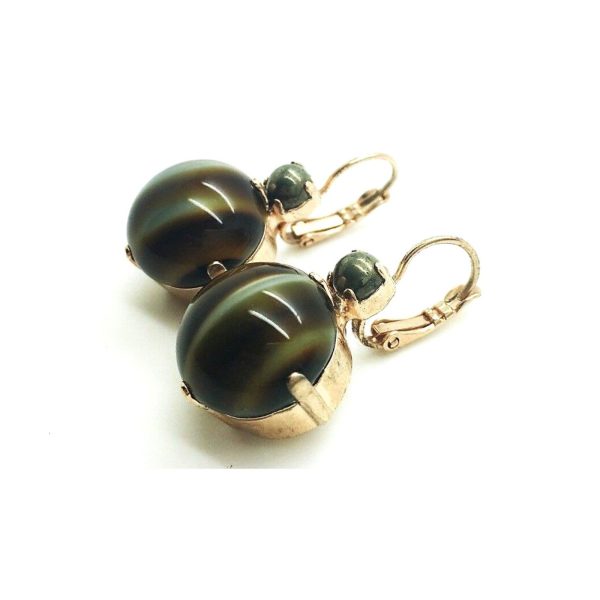 Mariana Earrings Gorgeous Cat Eye & Jet Black Swarovski Crystals My Treasures Coll.