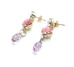 Mariana Earrings Sassy Dangling Pinks & Purples Swarovski Crystals My Treasures Coll. - Image 2