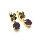 Mariana Earrings Bohemian Rhapsody Songbook Coll. Purple & Cyclamen Opal Austrian Crystals - Image 3