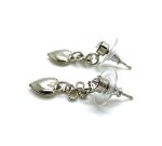 Mariana Earrings Heart Shaped Rhodium Plated & Clear Swarovski Crystal Inspiration Coll. - Image 3