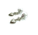 Mariana Earrings Heart Shaped Rhodium Plated & Clear Swarovski Crystal Inspiration Coll. - Image 2