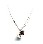 Necklace By Mariana My Treasures Coll. Locket Pendant Heart Shaped Jet & Aurum Austrian Crystals - Image 2
