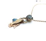 Mariana Necklace Pendant Heart Shaped & Charms Blues Swarovski Crystals My Treasures Coll.