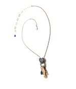 Mariana Necklace Pendant Heart Shaped & Charms Blues Swarovski Crystals My Treasures Coll. - Image 3