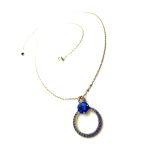 Mariana Necklace Pendant Fashionable Capri Blue & Lt Rose Austrian Crystals Kiss from A Rose Songbook Coll. - Image 3