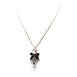 Mariana Necklace Pendant Fashionable Clear & Jet Swarovski Crystals Checkmate Cocktail Hour Coll. - Image 2