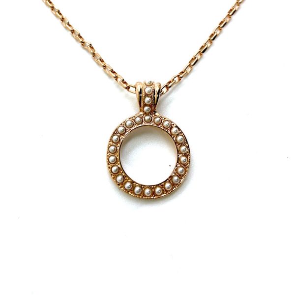Mariana Necklace Pendant Elegant Round Beaded Pearl Mineral My Treasures Coll.