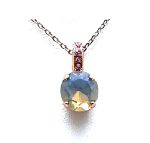 Mariana Necklace Pendant Exquisite Greys & Pinks Swarovski Crystals Madagascar Africa Coll.