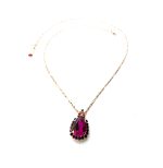 Mariana Pendant Pair Shape Siam, Ruby & Burgundy Swarovski Crystals Lady In Red Songbook Coll. - Image 3