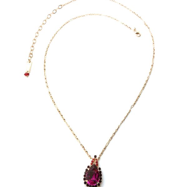 Mariana Pendant Pair Shape Siam, Ruby & Burgundy Swarovski Crystals Lady In Red Songbook Coll.