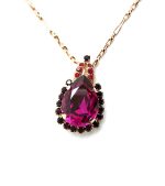 Mariana Pendant Pair Shape Siam, Ruby & Burgundy Swarovski Crystals Lady In Red Songbook Coll. - Image 2