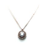 Mariana Necklace Pendant Dual Stranded Round Beaded Whites Swarovski Crystals Kalahari Africa Coll. - Image 3