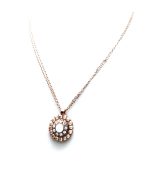 Mariana Necklace Pendant Dual Stranded Round Beaded Whites Swarovski Crystals Kalahari Africa Coll. - Image 2