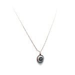 Mariana Necklace Pendant Floral Lt Azure & Blk Diamond Swarovski Crystals Zulu Africa Coll. - Image 2