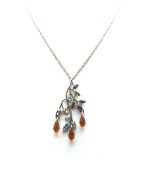 Mariana Necklace Pendant Tree Branch Beaded Colorful Swarovski Crystals Dancing the Night Away Coll. - Image 2