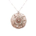 Mariana Necklace Pendant Elegant Golden Shadow Austrian Crystals My Treasures Coll.