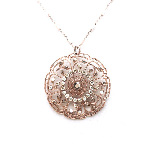 Mariana Necklace Pendant Elegant Golden Shadow Austrian Crystals My Treasures Coll.