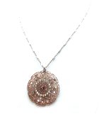 Mariana Necklace Pendant Elegant Golden Shadow Austrian Crystals My Treasures Coll. - Image 2