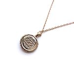 Mariana Necklace Pendant Pearl Mineral & AB Swarovski Crystals Engraved Star of David & Zion My Treasures Coll. - Image 2
