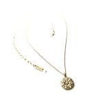 Mariana Necklace Pendant Pearl Mineral & AB Swarovski Crystals Engraved Star of David & Zion My Treasures Coll. - Image 3