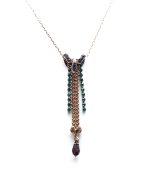 Mariana Necklace Pendant Exquisite Blues & Purples Swarovski Crystals Odyssey Coll.