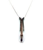 Mariana Necklace Pendant Exquisite Blues & Purples Swarovski Crystals Odyssey Coll. - Image 2
