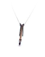 Mariana Necklace Pendant Exquisite Blues & Purples Swarovski Crystals Odyssey Coll. - Image 3
