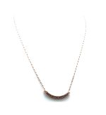 Mariana Necklace Pendant Bar Beaded Chocolate Brown Swarovski Crystals My Treasures Coll. - Image 3