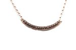 Mariana Necklace Pendant Bar Beaded Chocolate Brown Swarovski Crystals My Treasures Coll.