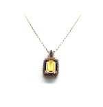 Necklace Pendant By Mariana My Treasures Coll. Stunning Topaz & Opal Swarovski Crystals - Image 2