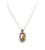 Necklace Pendant By Mariana My Treasures Coll. Stunning Topaz & Opal Swarovski Crystals - Image 3