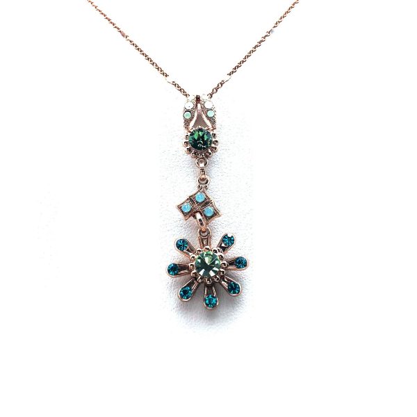 Mariana Necklace Pendant Finley Detailed Greens & Blues Swarovski Crystals Congo Africa Coll.