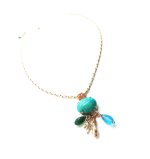 Mariana Necklace Pendant Turq Mineral, Blues & Greens Swarovski Crystals My Treasures Coll. - Image 2