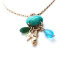 Mariana Necklace Pendant Turq Mineral, Blues & Greens Swarovski Crystals My Treasures Coll.