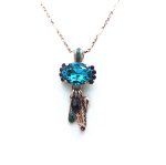 Mariana Necklace Pendant Fashionable Blues & Purples Swarovski Crystals Patience Inspiration Coll.