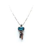 Mariana Necklace Pendant Fashionable Blues & Purples Swarovski Crystals Patience Inspiration Coll. - Image 2