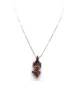 Necklace Pendant By Mariana Woman Stunning Topaz and Pink Swarovski Crystals - Image 2