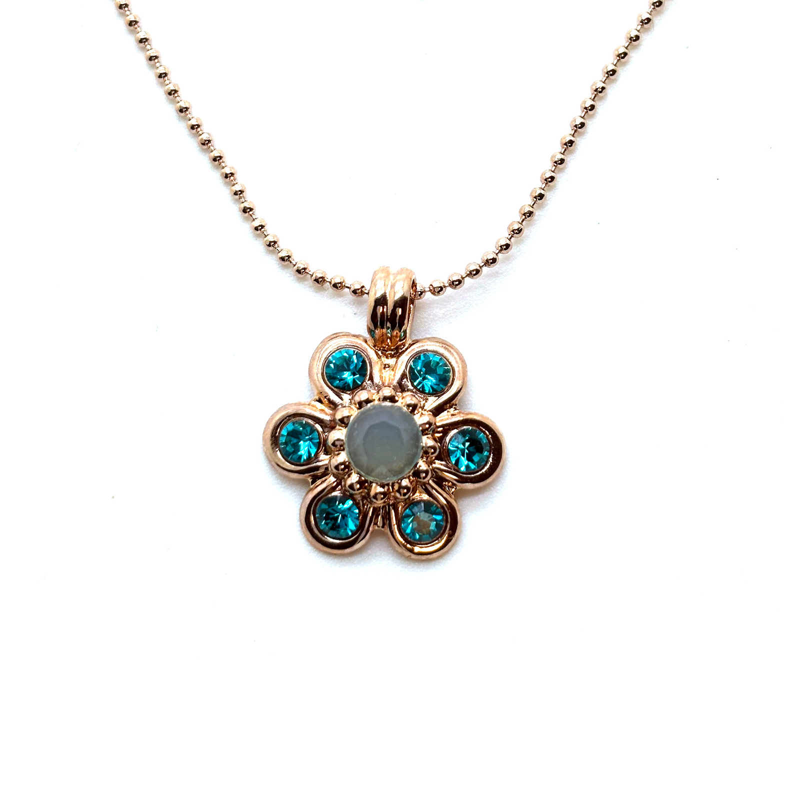 N-5595-1076-RG (1) Necklace Pendant By Mariana Woman Lovely Zircon and Opal Swarovski Crystals - Image 1