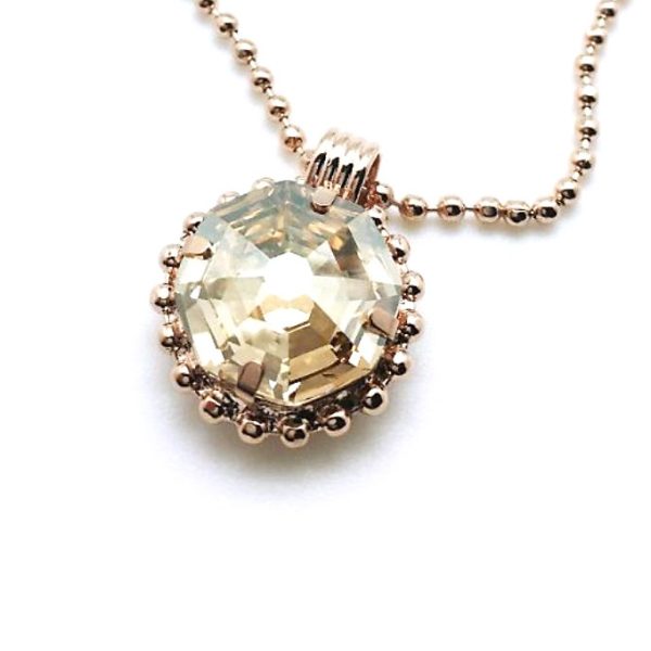 Mariana Necklace Pendant Pentagon Shaped Golden Shadow Austrian Crystals My Treasures Coll.