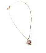 Mariana Necklace Pendant Charming Heart Shaped Pinks Swarovski Crystals Icons Coll. - Image 3