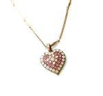 Mariana Necklace Pendant Charming Heart Shaped Pinks Swarovski Crystals Icons Coll. - Image 2