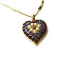 Mariana Necklace Pendant Heart Shaped Pearl Mineral, Sapphire & Amethyst Swarovski Crystals My Treasures Coll.
