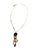 Necklace Pendant By Mariana Woman Charms and Amethyst Swarovski Crystals - Image 2
