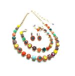 Jewelry Set By Mariana Woman Necklace, Bracelet, Earrings Minerals and Swarovski Crystals - Image 3