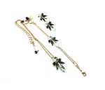 Mariana Jewelry Set Necklace,Bracelet & Earrings Jet Black,Clear Swarovski Crystals Checkmate Cocktail Hour Coll.
